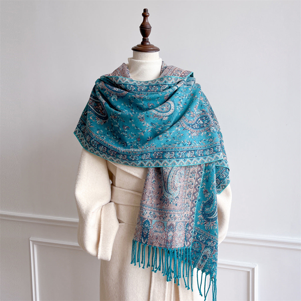 Ethnic-style Shawl Dual-use And Versatile Extra-thick Scarf For Women