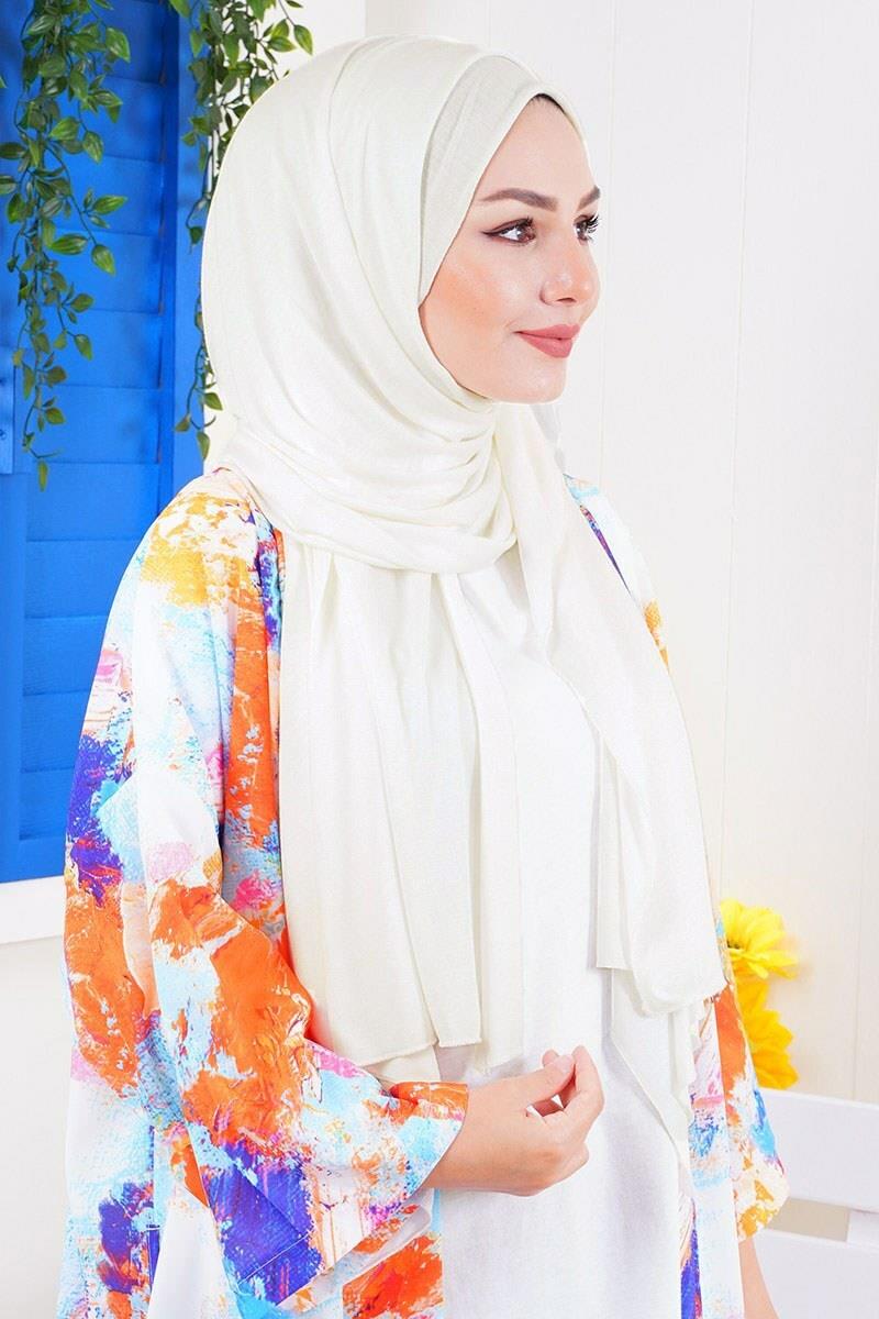 Combed Shawl-Ecru