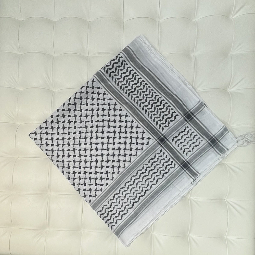 Keffiyeh Square Scarf, Middle Eastern Scarf, Muslim Kerchief
