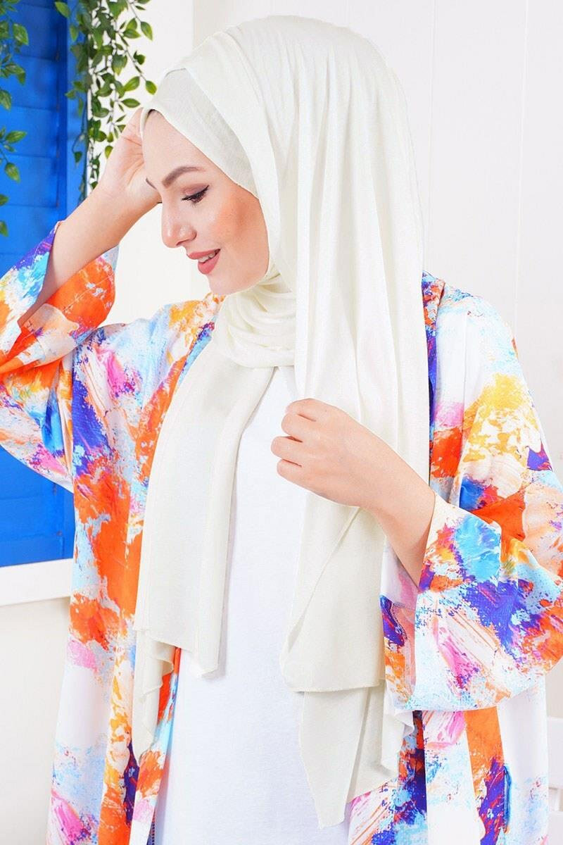 Combed Shawl-Ecru