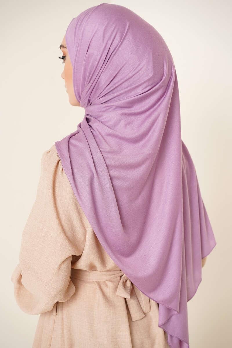 Combed Cotton Shawl-Lilac