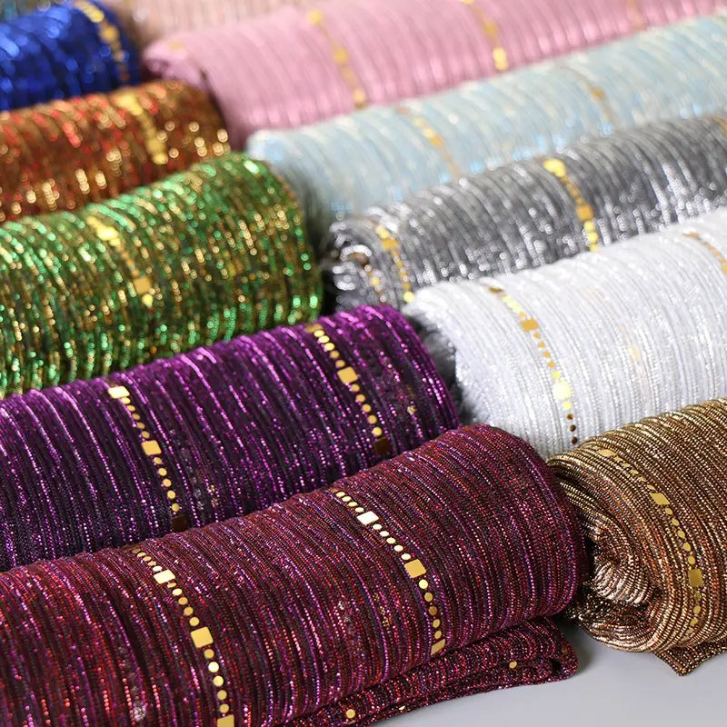 New Women’s Lamp Wick Silk Sequined Scarf