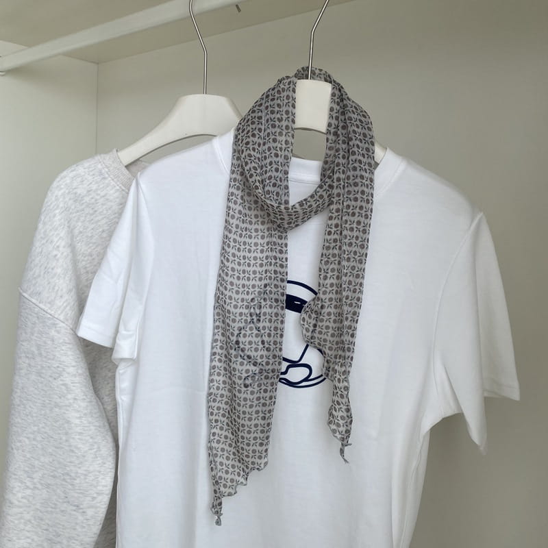 Removable Retro Flower Neck Scarf