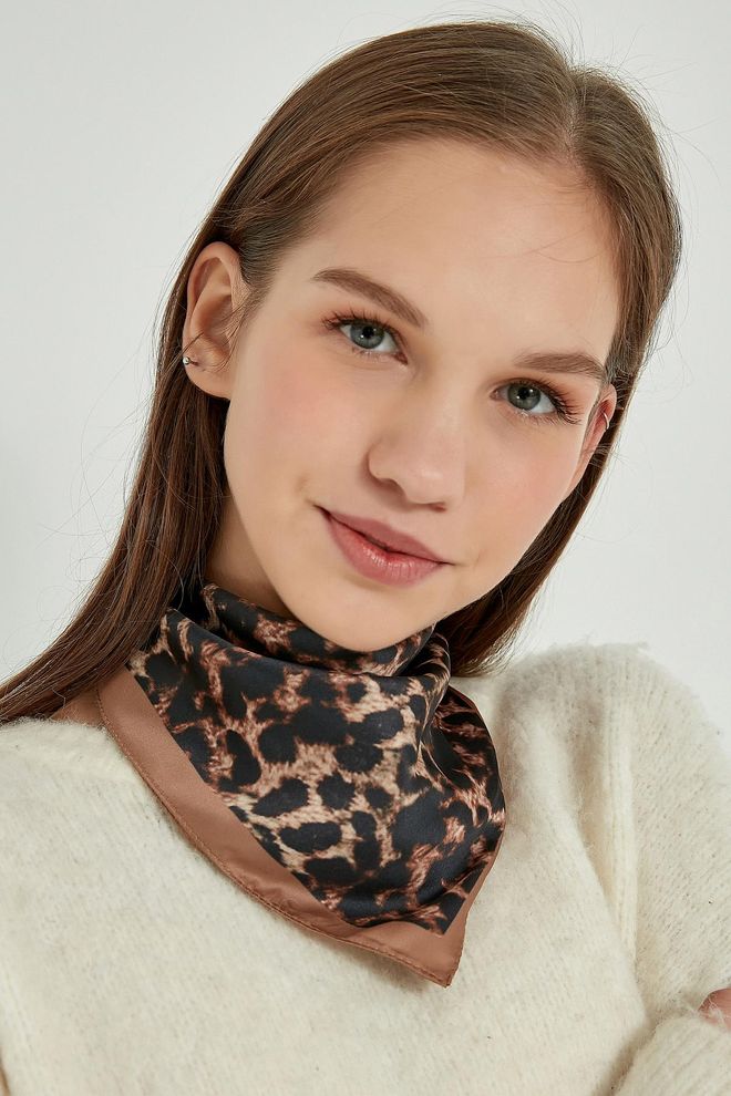 Leopard Pattern Bandana Scarf