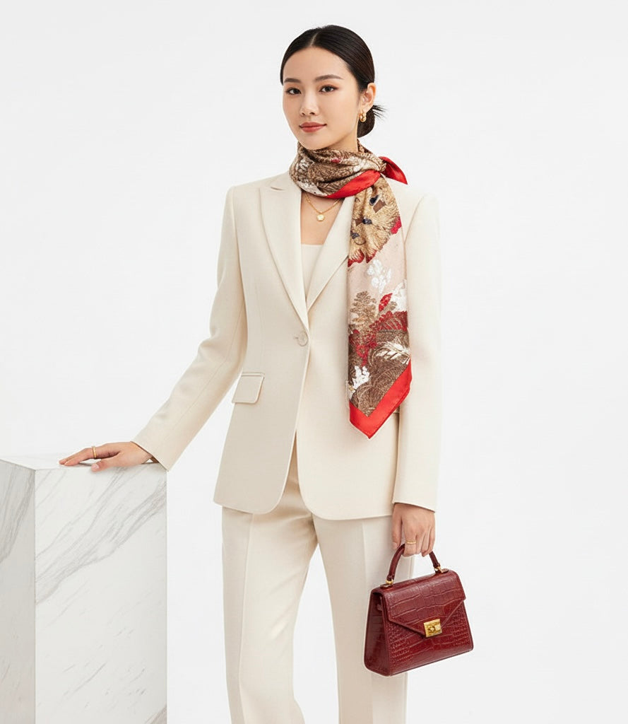 Multipurpose Square Scarf 90x90cm - Lightweight Polyester Headscarf