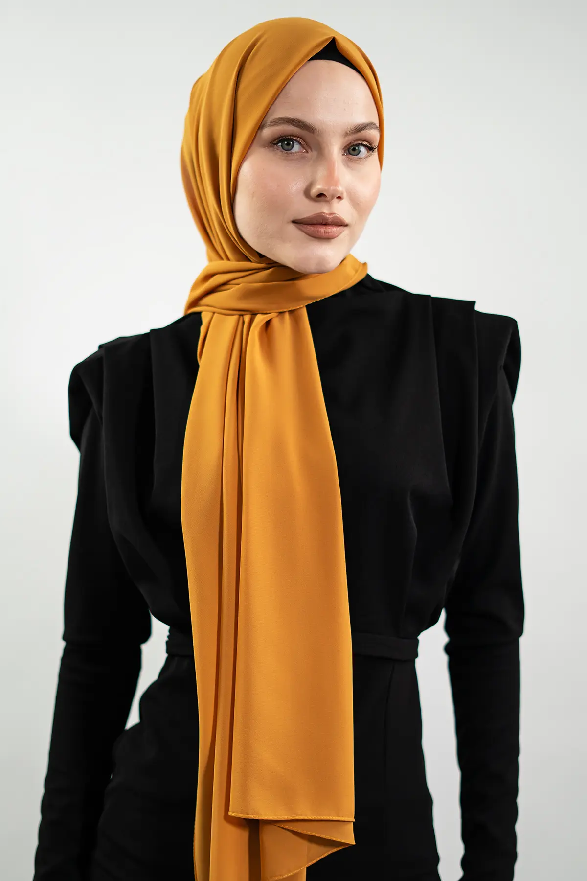 Chiffon Mustard Shawl