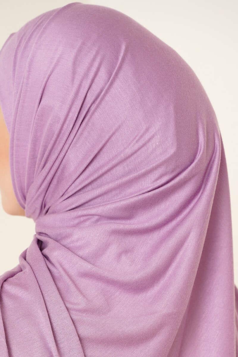 Combed Cotton Shawl-Lilac