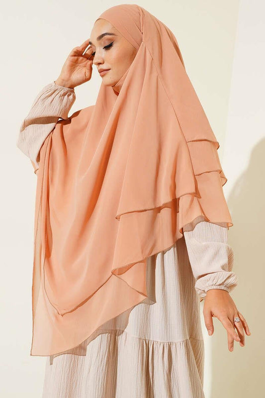 Chiffon Souffle Ready Shawl-Camel