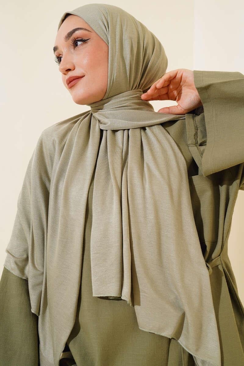 Combed Cotton Shawl-Nile Green