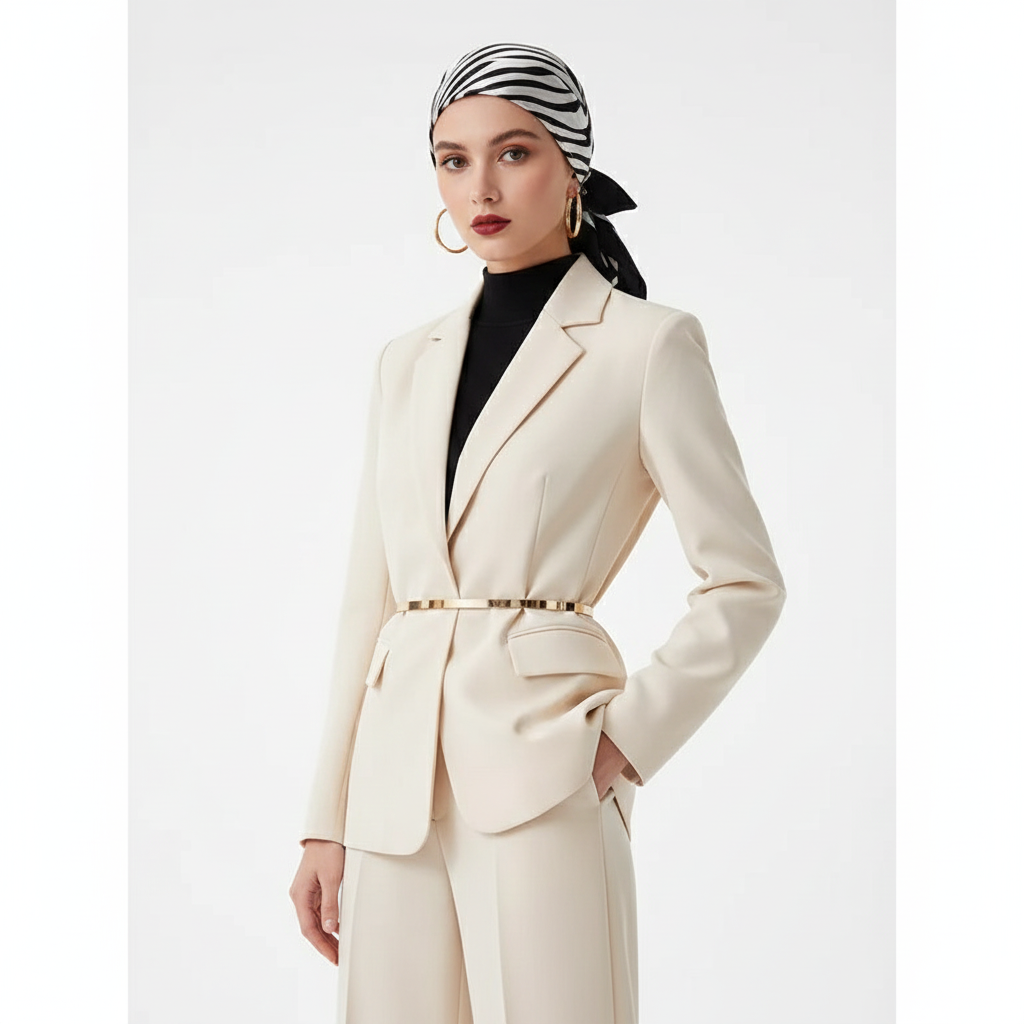 Women's Zebra Print Silk Square Scarf - Mulberry Silk Crepe Satin