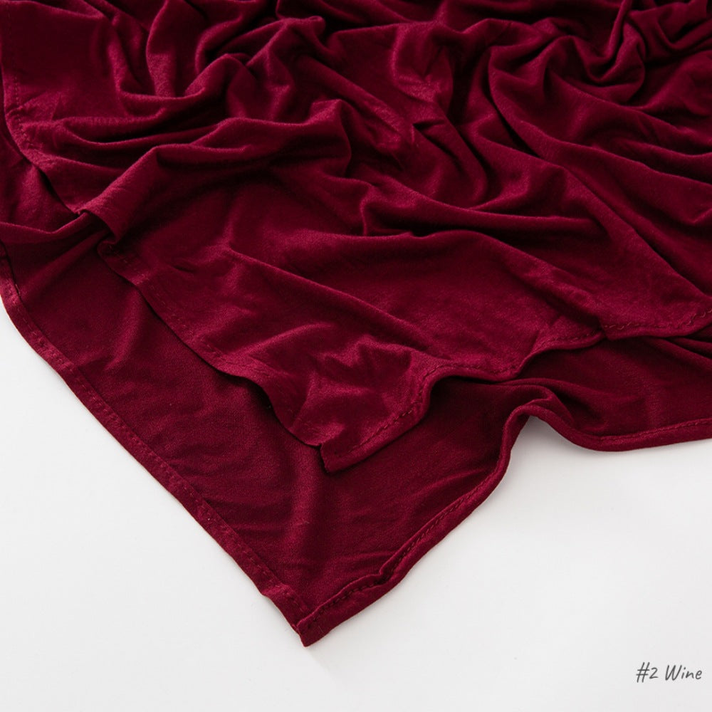 Solid Colour Modal Cotton Scarf, Long Instant Hijab