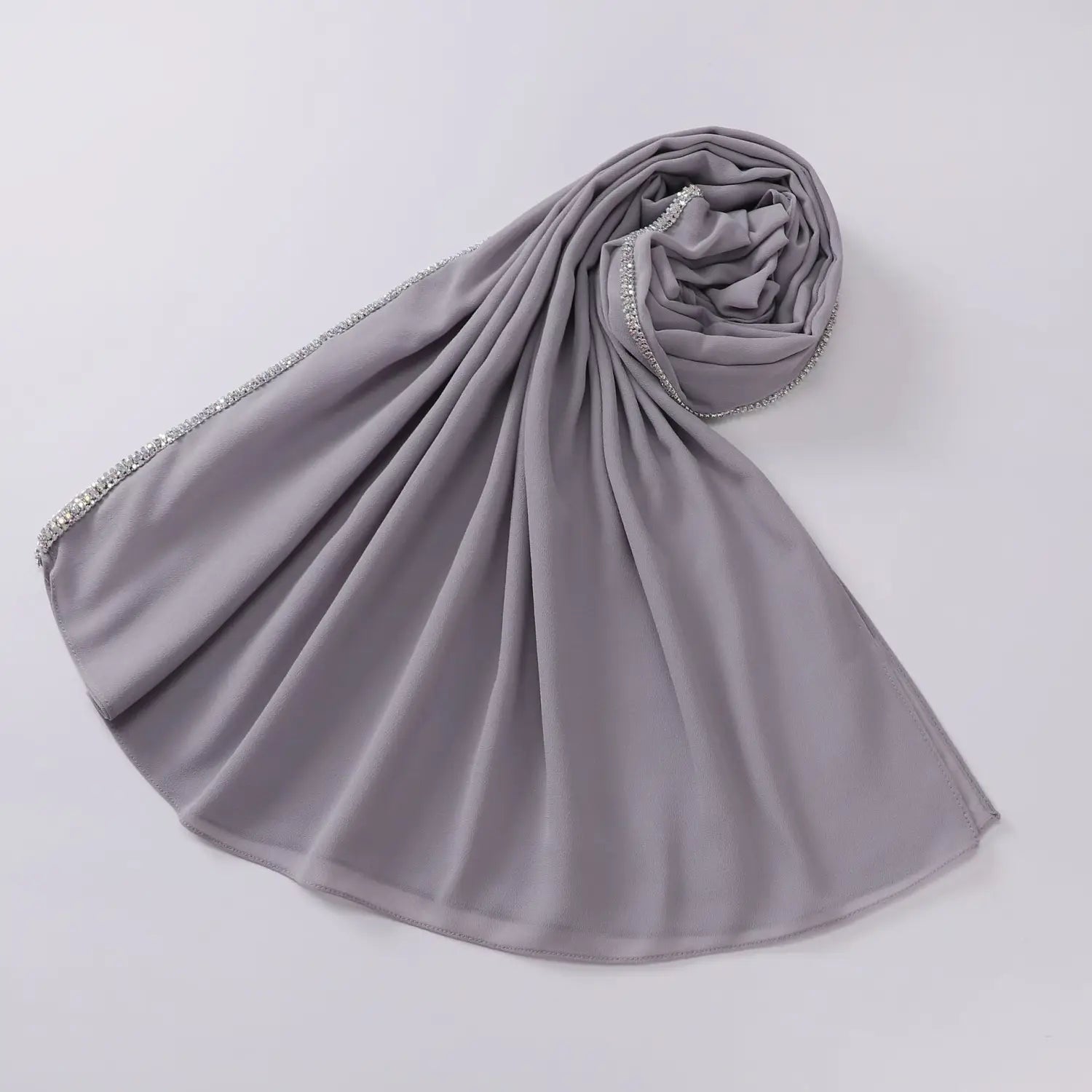 Bright Diamond Long-edged Chiffon Scarf