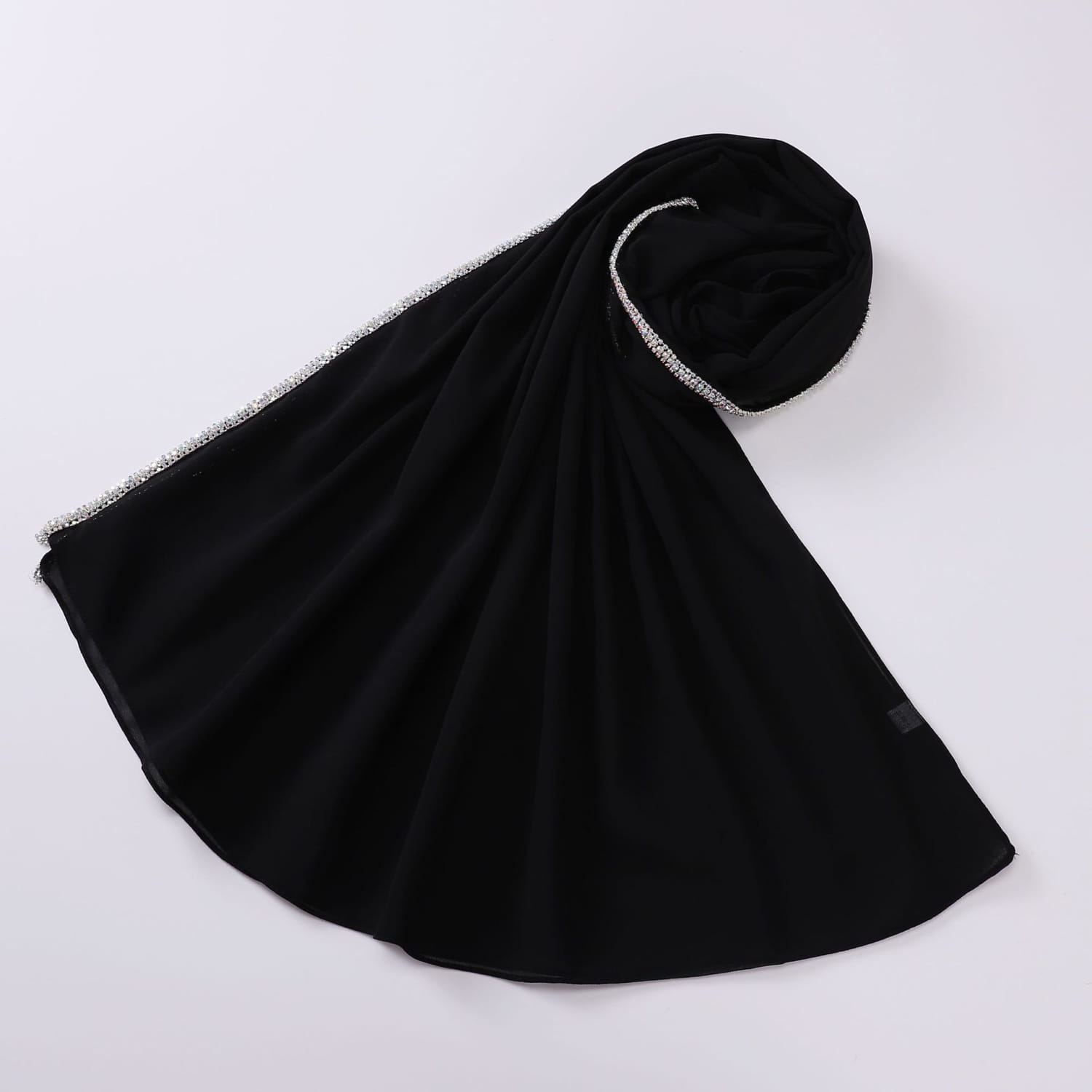 Bright Diamond Long-edged Chiffon Scarf
