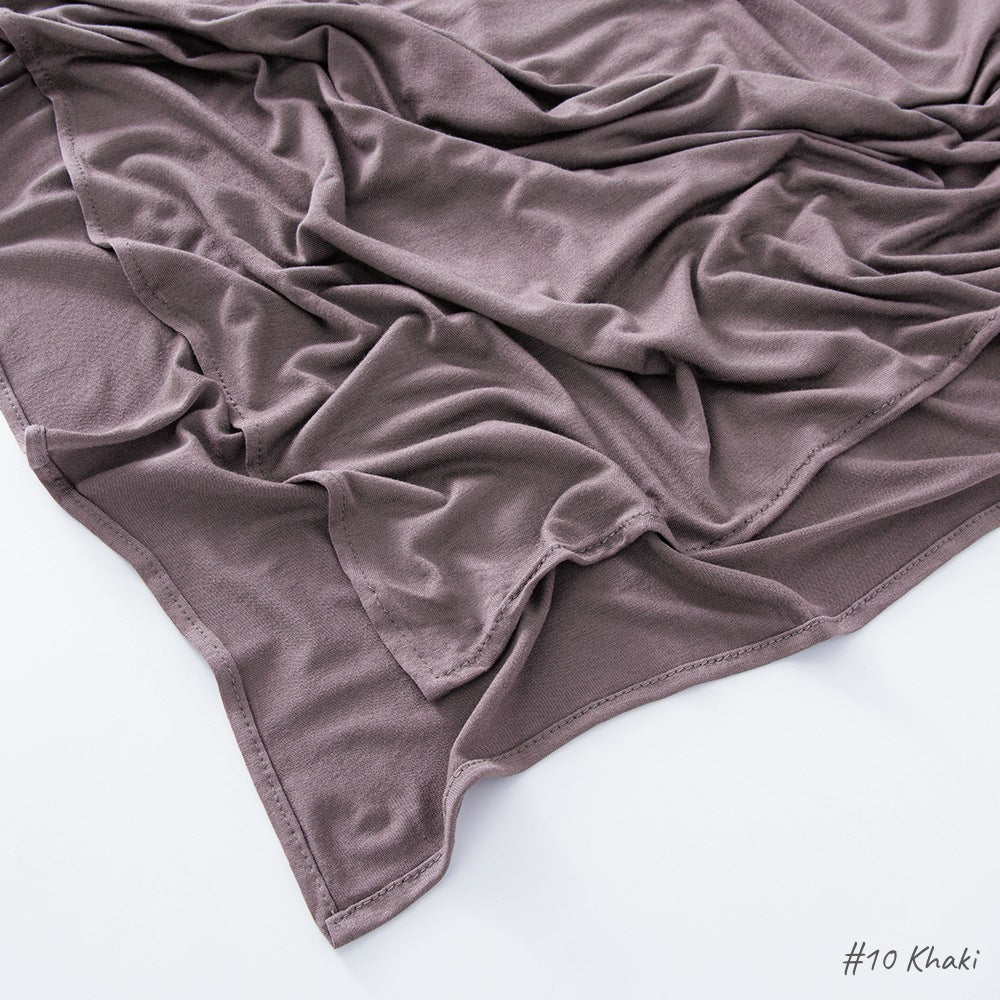 Solid Colour Modal Cotton Scarf, Long Instant Hijab