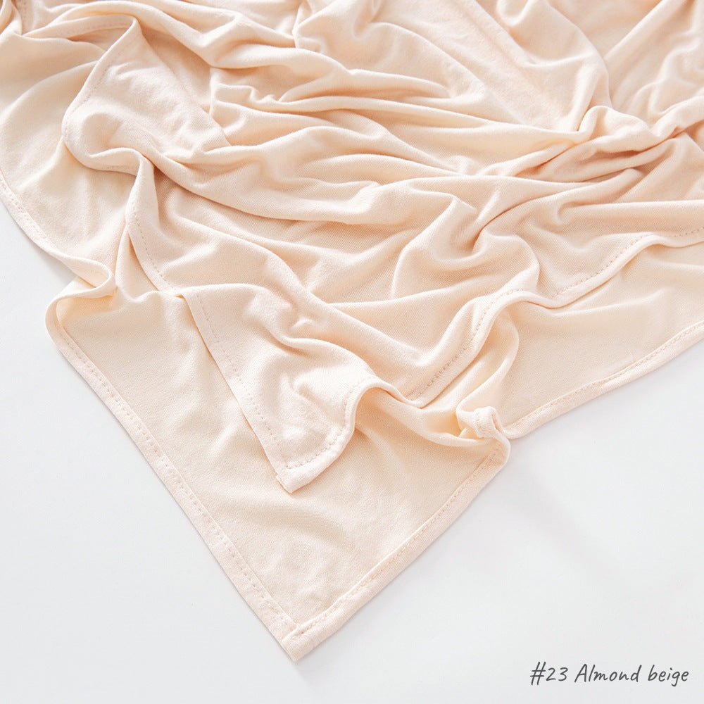 Solid Colour Modal Cotton Scarf, Long Instant Hijab
