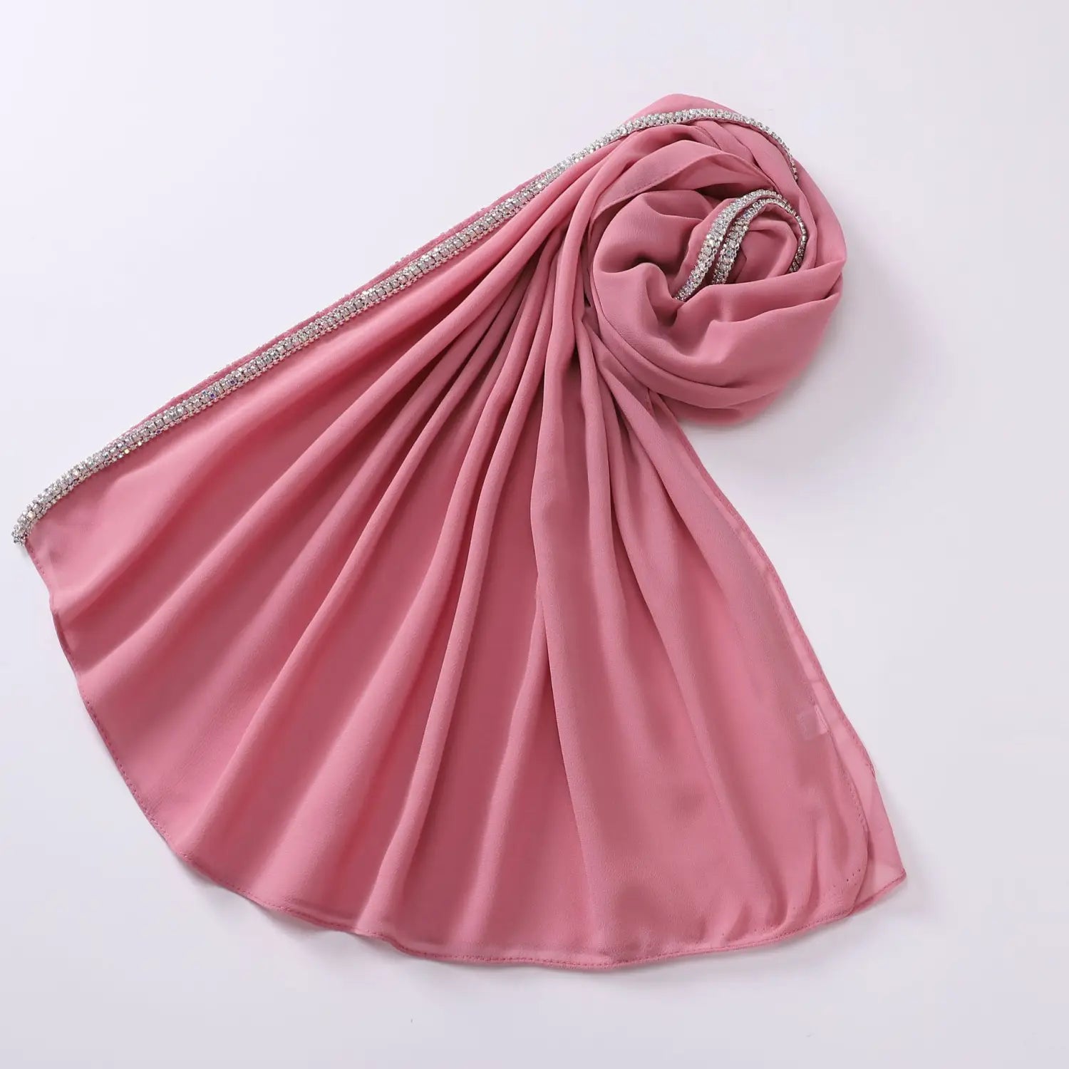 Bright Diamond Long-edged Chiffon Scarf