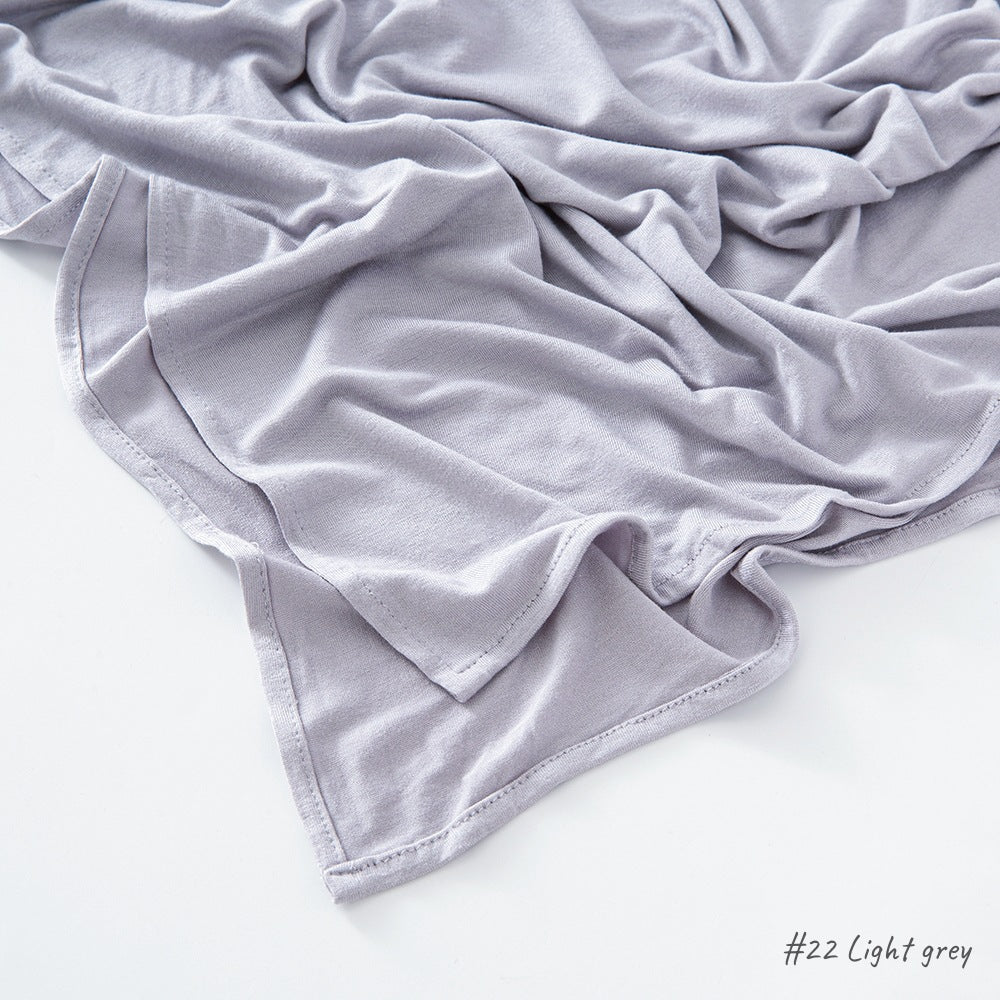 Solid Colour Modal Cotton Scarf, Long Instant Hijab