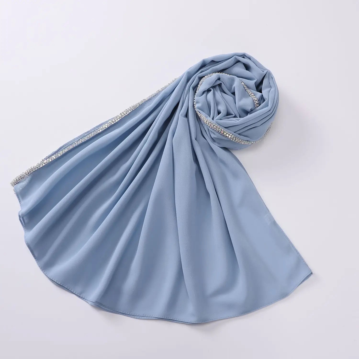 Bright Diamond Long-edged Chiffon Scarf