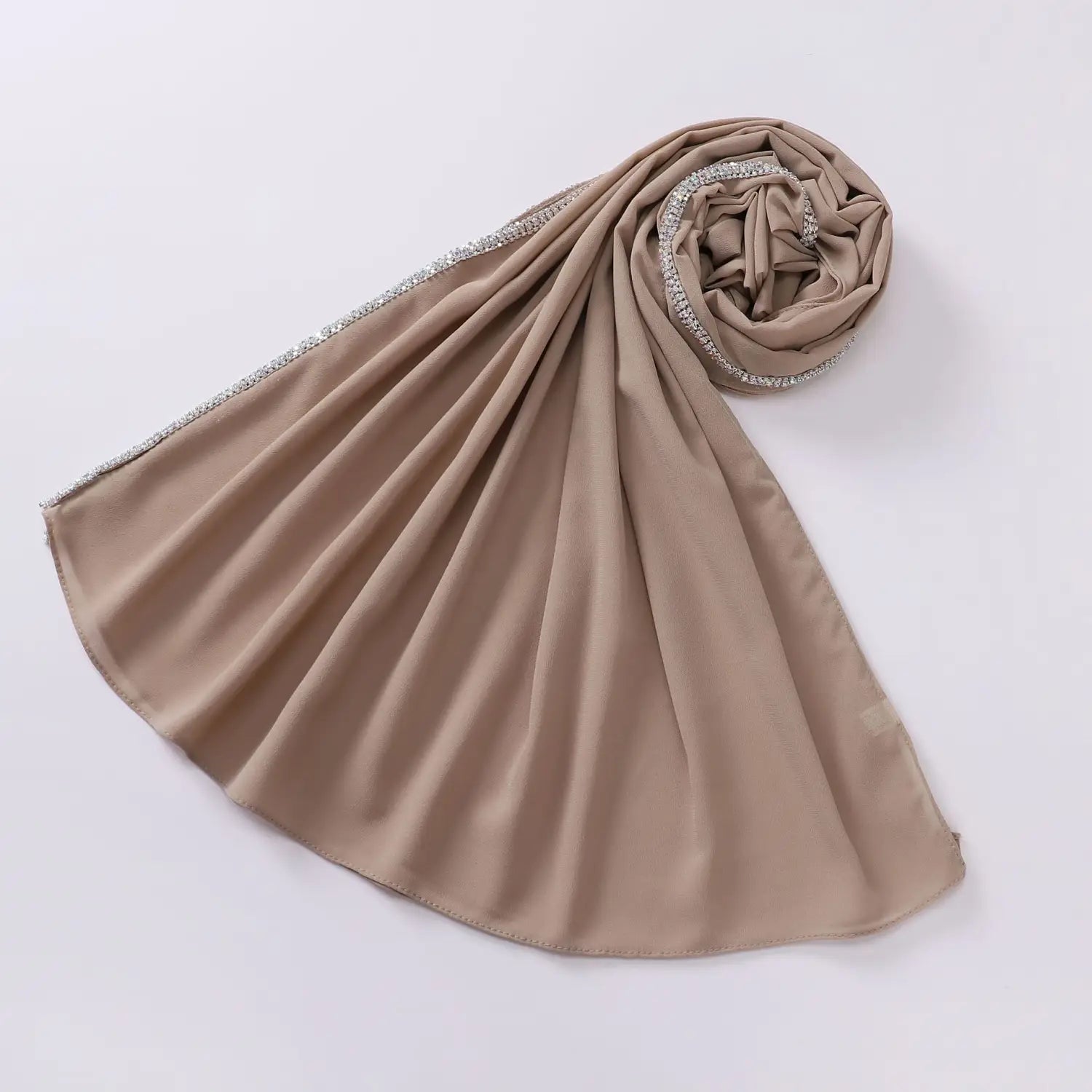 Bright Diamond Long-edged Chiffon Scarf