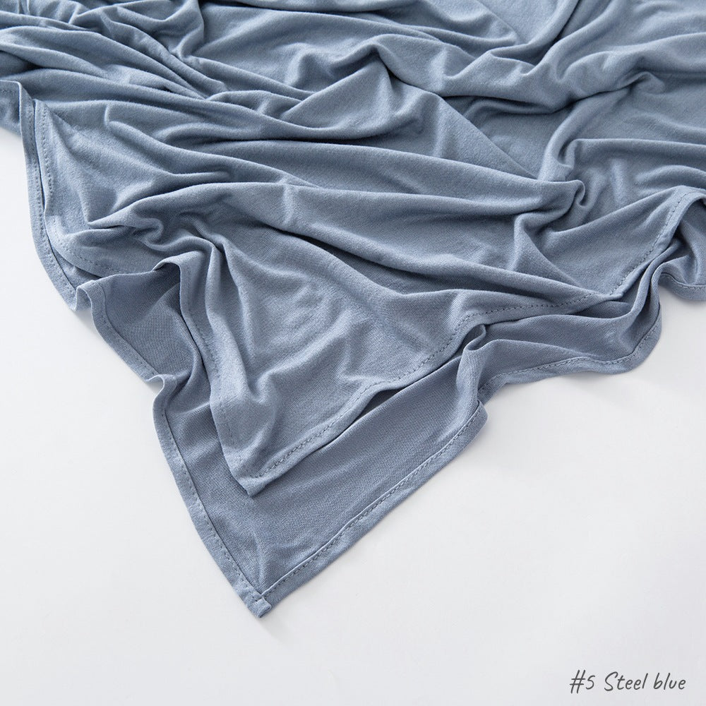Solid Colour Modal Cotton Scarf, Long Instant Hijab