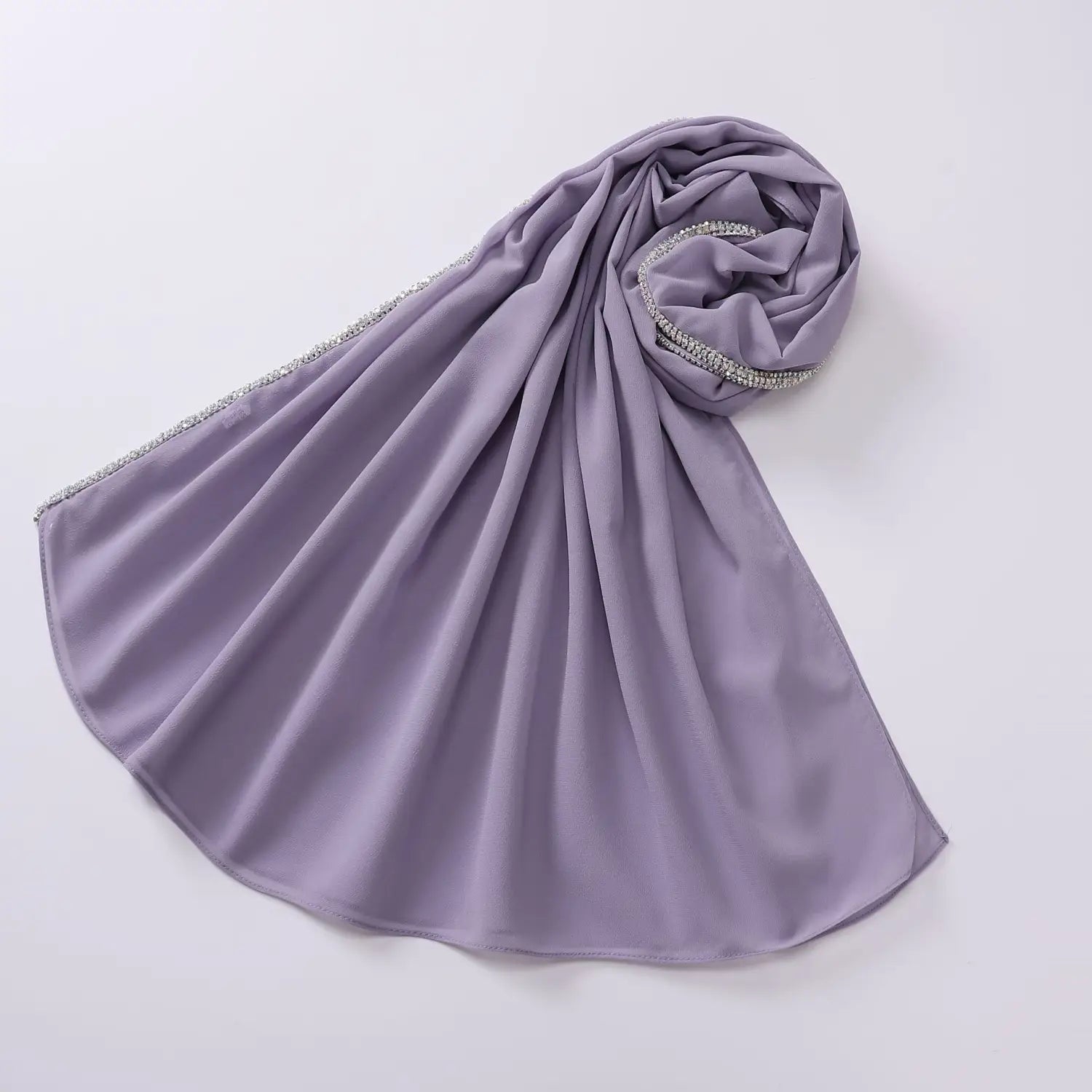 Bright Diamond Long-edged Chiffon Scarf
