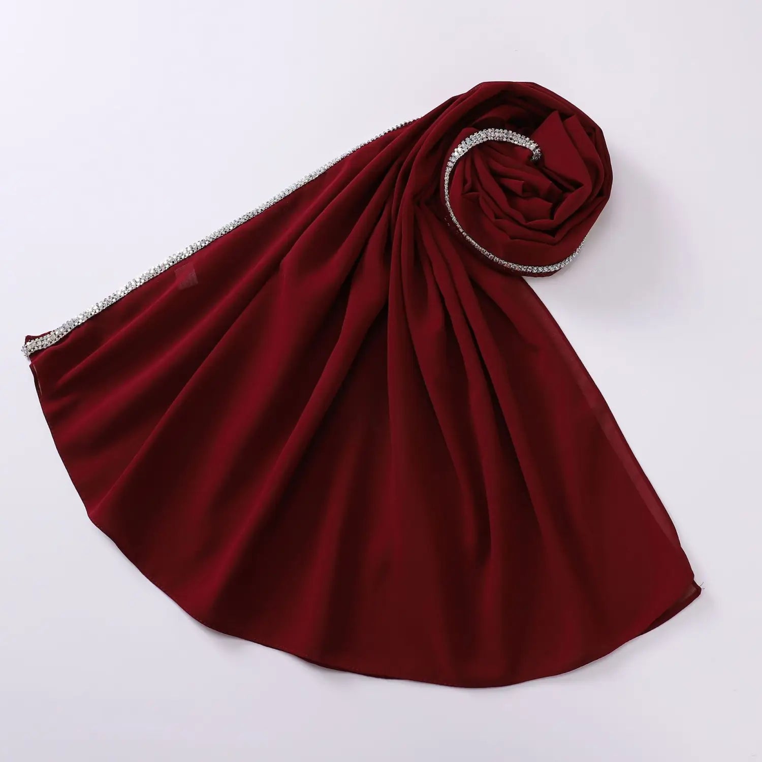 Bright Diamond Long-edged Chiffon Scarf