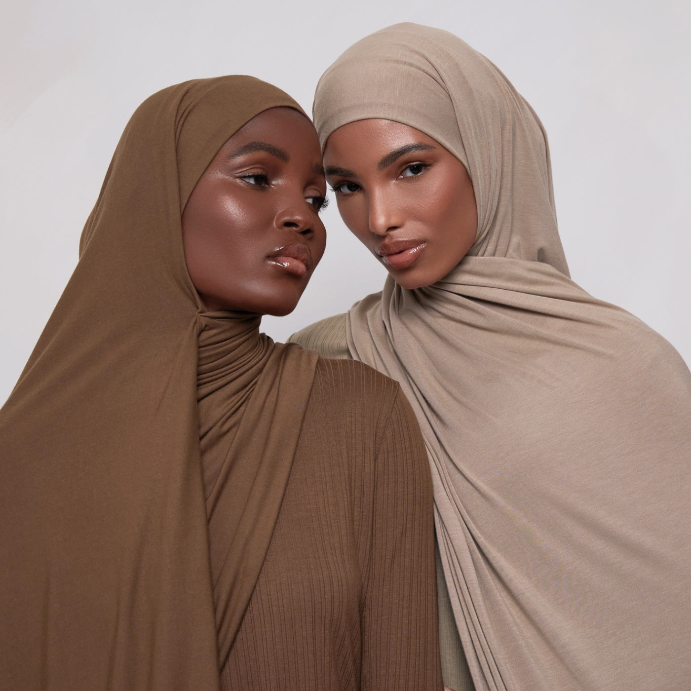 Solid Colour Modal Cotton Scarf, Long Instant Hijab