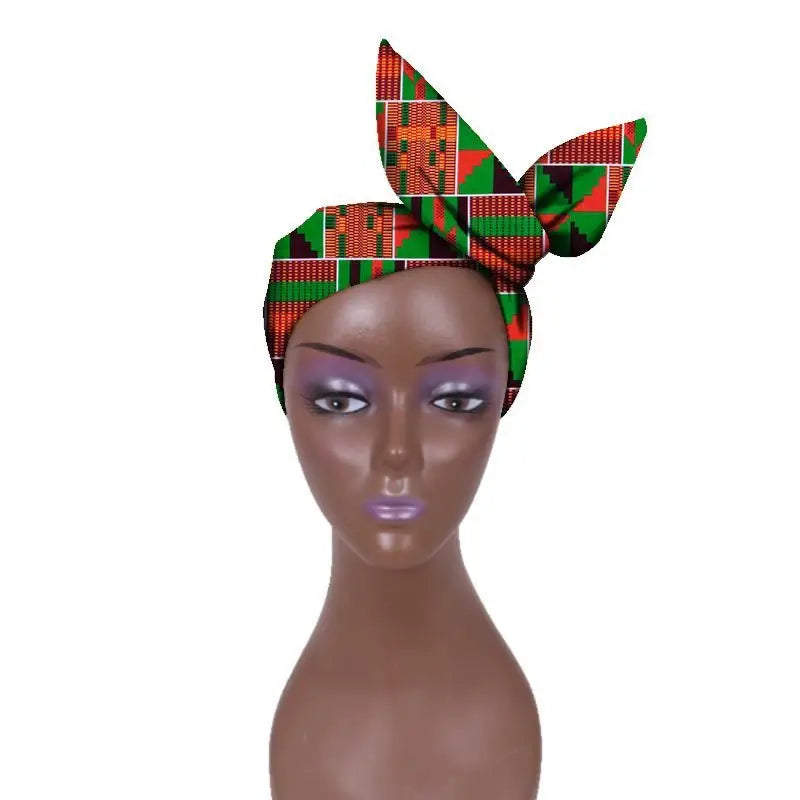 African Batik Cloth Headband Ankara Fabric Commemorative Outing Adjustable Ankara Headband - 16style - Adjustable