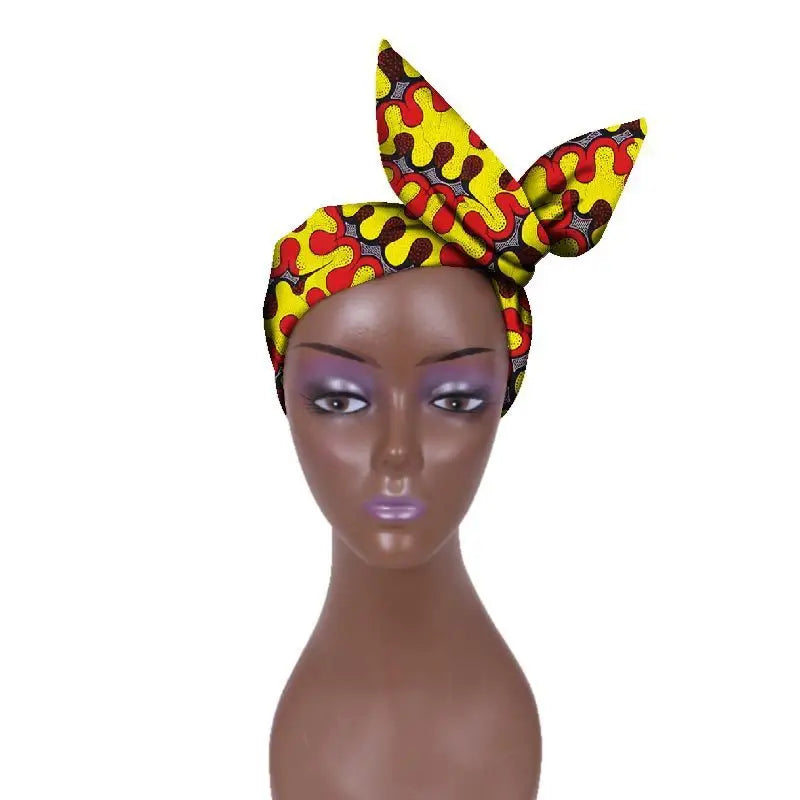 African Batik Cloth Headband Ankara Fabric Commemorative Outing Adjustable Ankara Headband - 4style - Adjustable Ankara