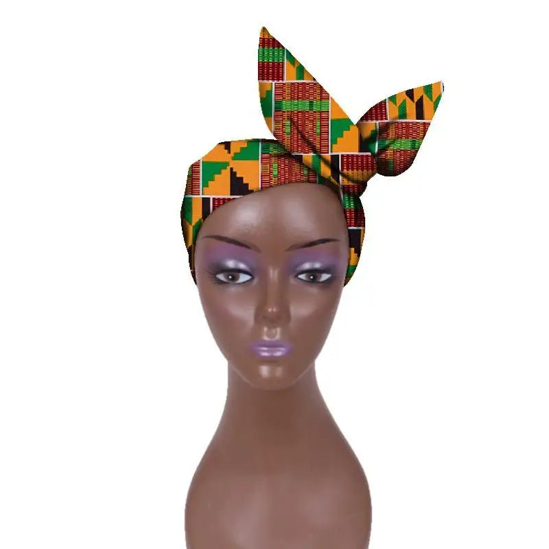 African Batik Cloth Headband Ankara Fabric Commemorative Outing Adjustable Ankara Headband - 12style - Adjustable