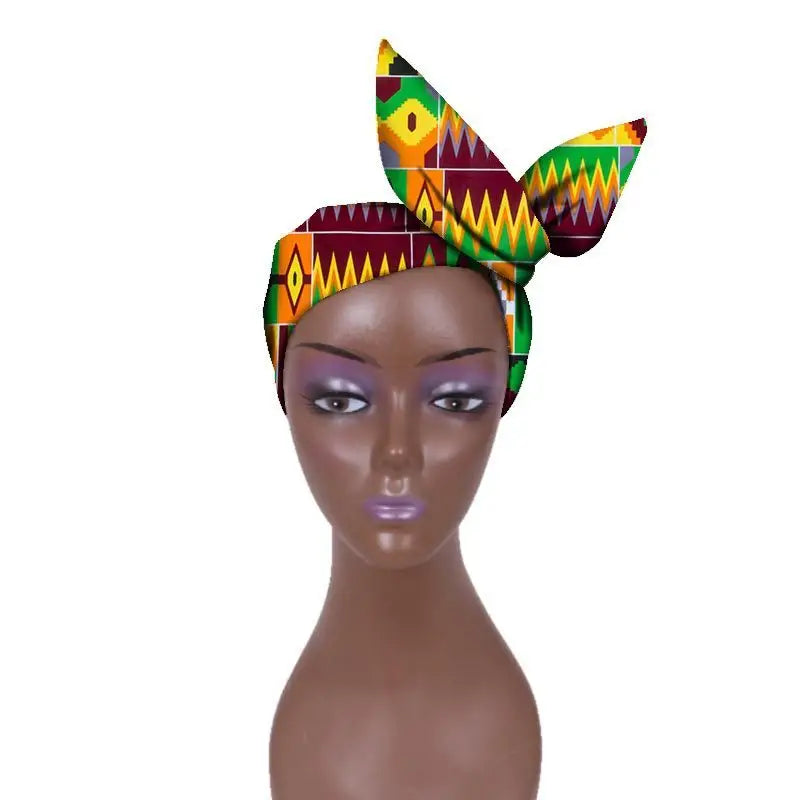 African Batik Cloth Headband Ankara Fabric Commemorative Outing Adjustable Ankara Headband - 9style - Adjustable Ankara