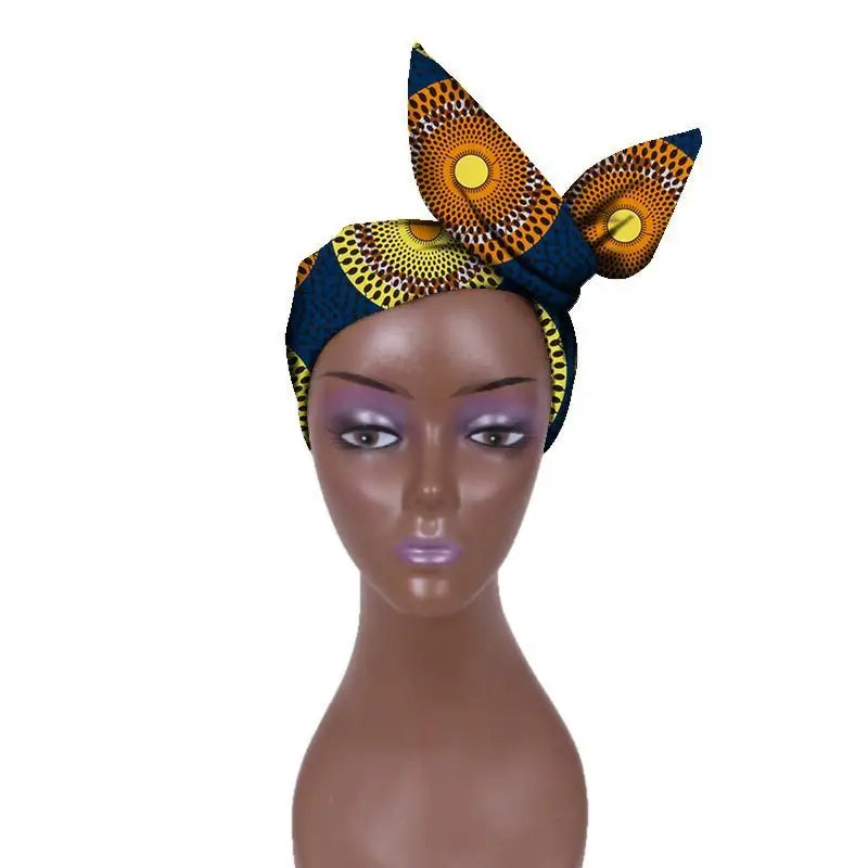African Batik Cloth Headband Ankara Fabric Commemorative Outing Adjustable Ankara Headband - 2style - Adjustable Ankara