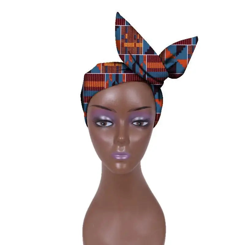African Batik Cloth Headband Ankara Fabric Commemorative Outing Adjustable Ankara Headband - 20style - Adjustable