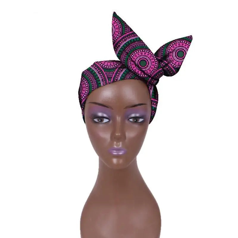 African Batik Cloth Headband Ankara Fabric Commemorative Outing Adjustable Ankara Headband - 7style - Adjustable Ankara