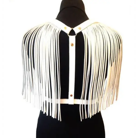 Body Bondage Handmade Harness Shoulder Tassel - White / One size - Shoulder Tassel