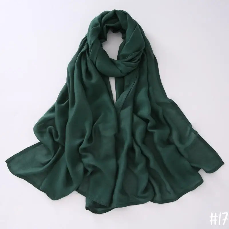 Breathable Modal Monochrome Shawl Malay Indonesian Cotton And Linen Hijab Solid Colour Scarf - 17Style - Modal Hijab