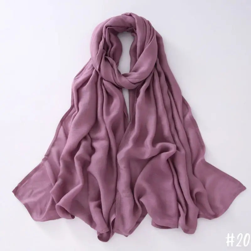 Breathable Modal Monochrome Shawl Malay Indonesian Cotton And Linen Hijab Solid Colour Scarf - 20Style - Modal Hijab