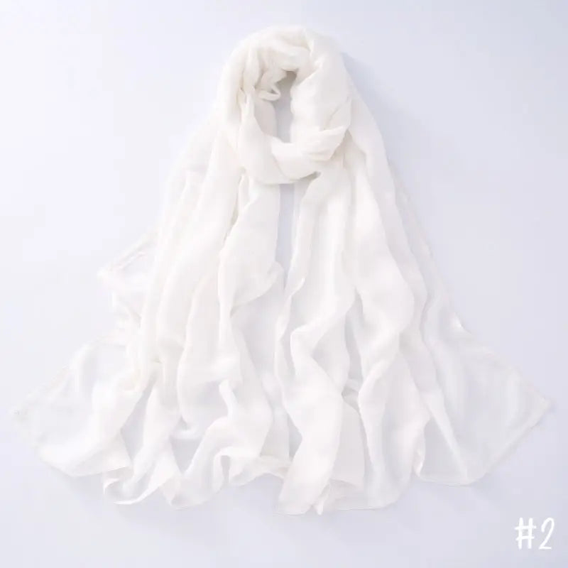 Breathable Modal Monochrome Shawl Malay Indonesian Cotton And Linen Hijab Solid Colour Scarf - 2Style - Modal Hijab