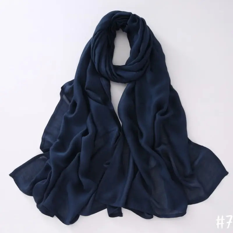 Breathable Modal Monochrome Shawl Malay Indonesian Cotton And Linen Hijab Solid Colour Scarf - 7Style - Modal Hijab