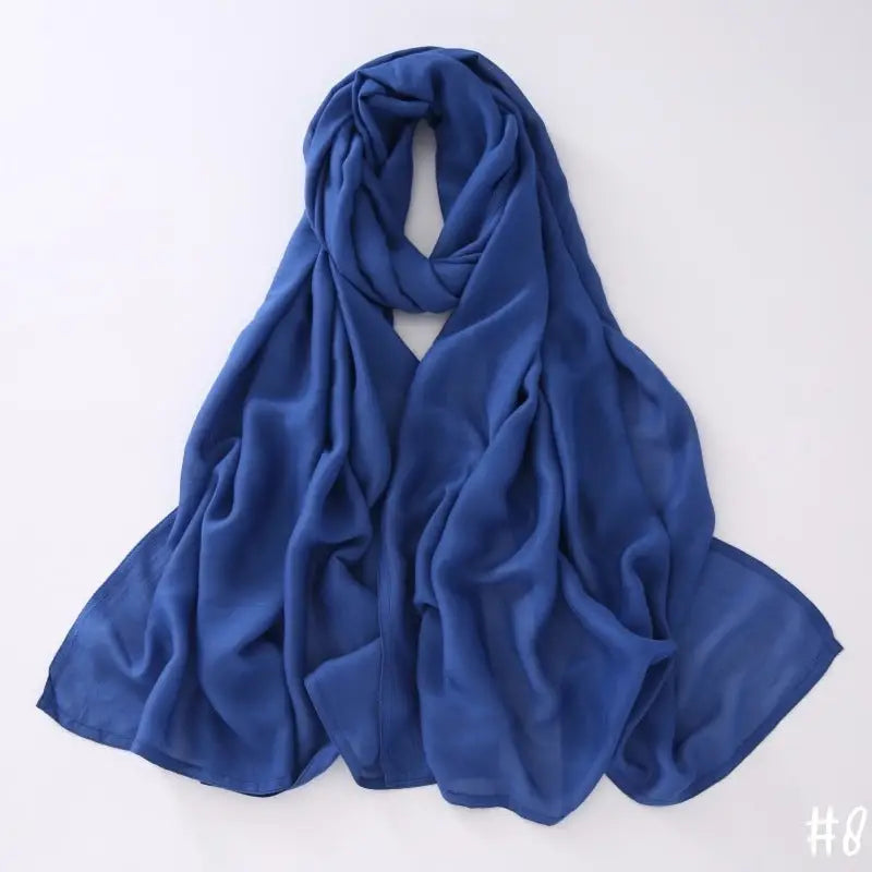 Breathable Modal Monochrome Shawl Malay Indonesian Cotton And Linen Hijab Solid Colour Scarf - 8Style - Modal Hijab