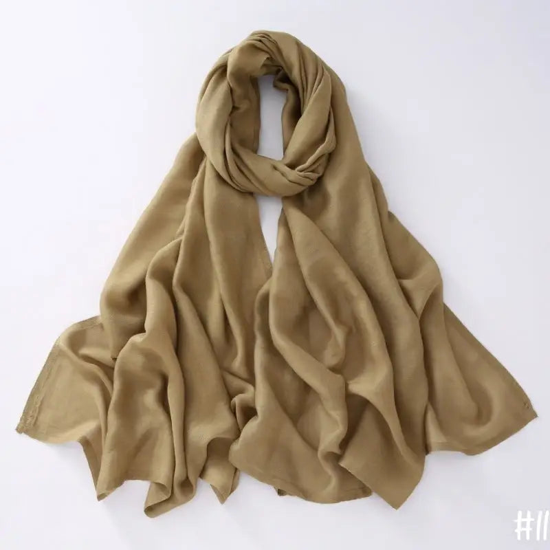 Breathable Modal Monochrome Shawl Malay Indonesian Cotton And Linen Hijab Solid Colour Scarf - 11Style - Modal Hijab