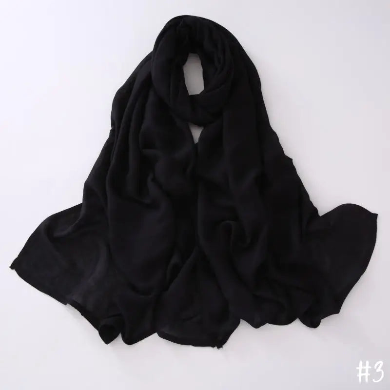 Breathable Modal Monochrome Shawl Malay Indonesian Cotton And Linen Hijab Solid Colour Scarf - 3Style - Modal Hijab