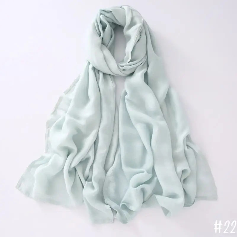 Breathable Modal Monochrome Shawl Malay Indonesian Cotton And Linen Hijab Solid Colour Scarf - 22Style - Modal Hijab