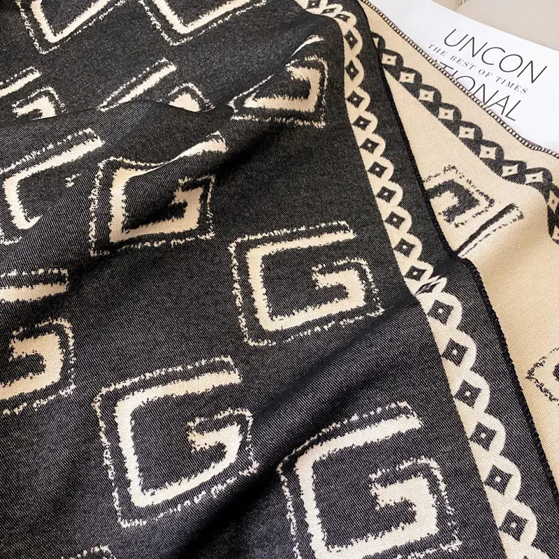 Cashmere-like Thick Shawl Long Wild Warm Scarf