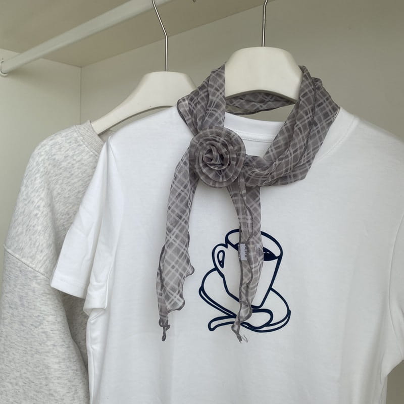 Removable Retro Flower Neck Scarf