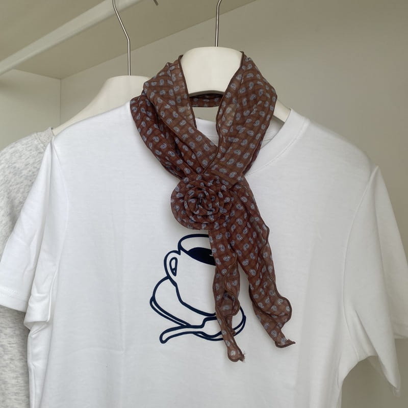 Removable Retro Flower Neck Scarf