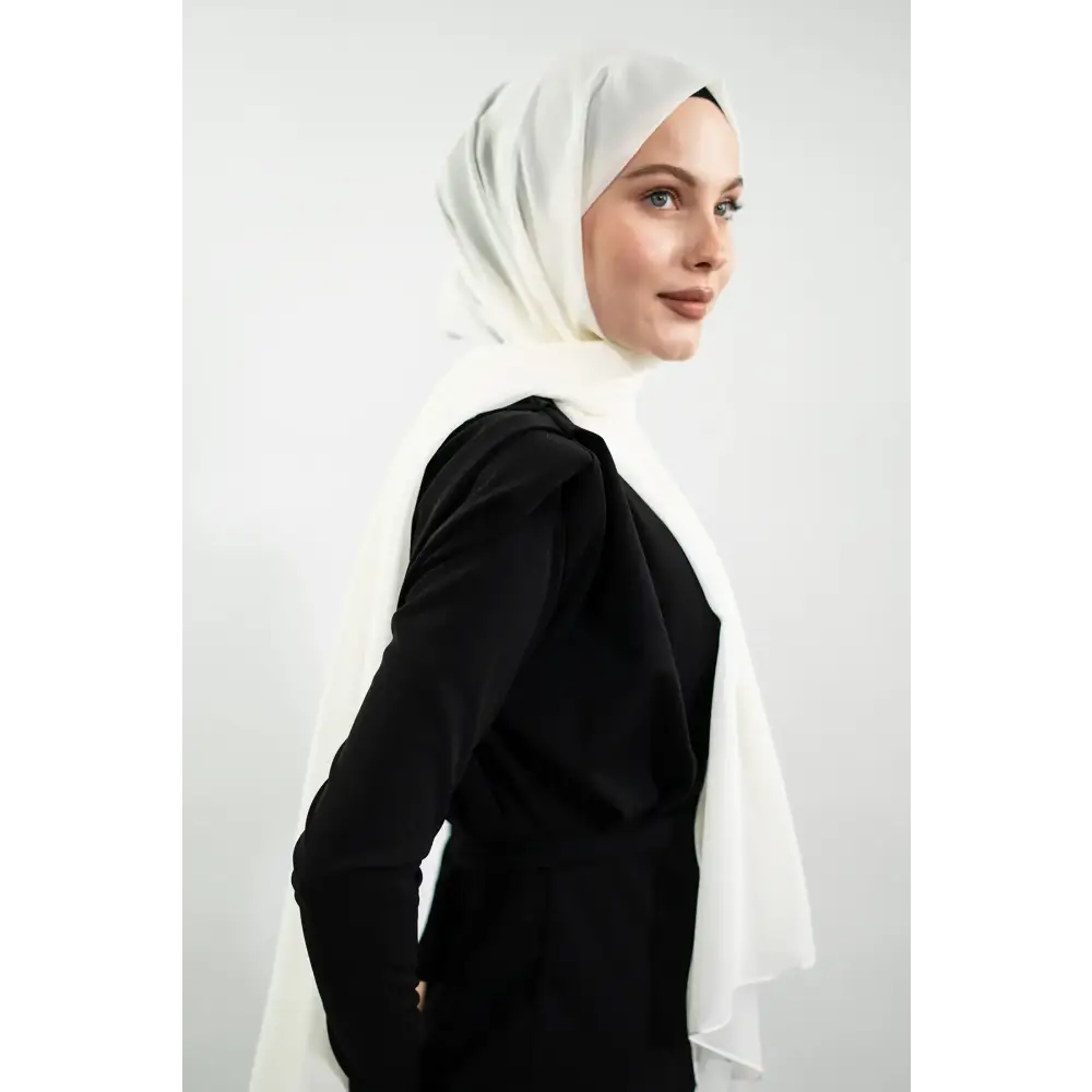 Chiffon Ecru Shawl - Hijab