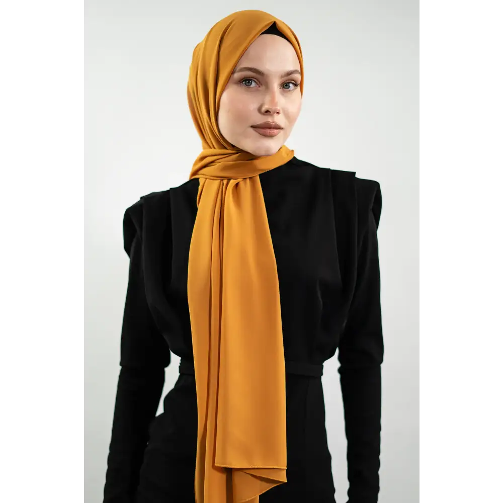 Chiffon Mustard Shawl - Hijab