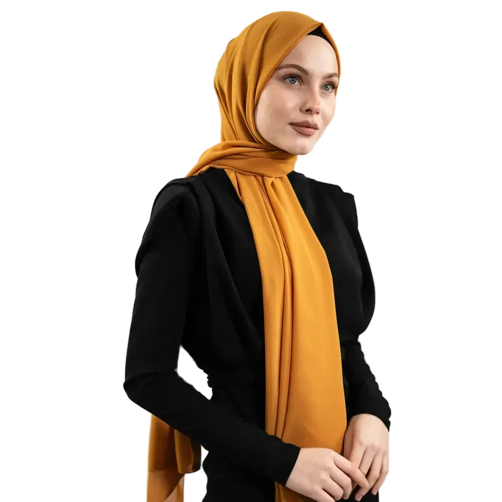 Chiffon Mustard Shawl
