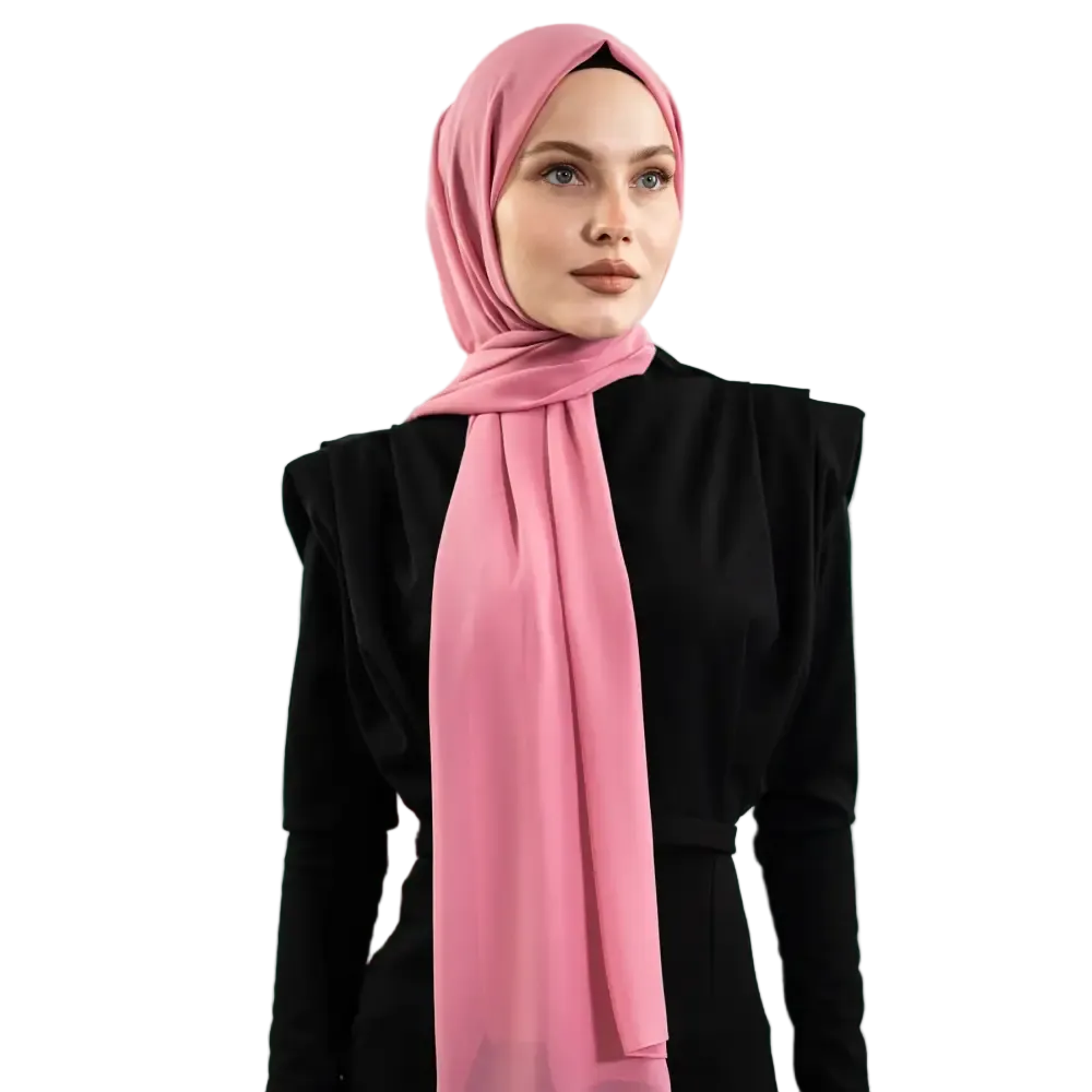 Chiffon Pink Shawl
